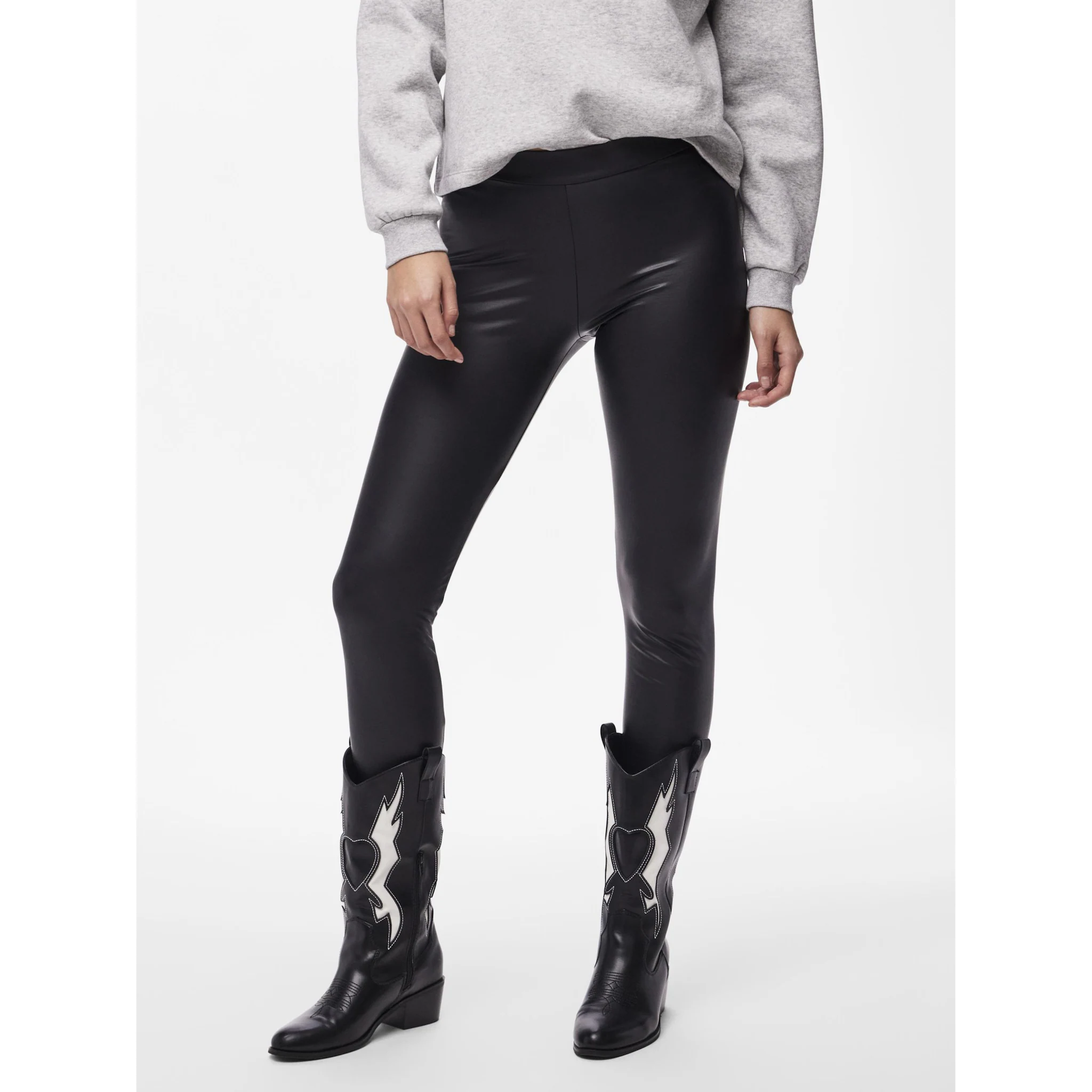 

Леггинсы "PCNEW SHINY FLEECE LEGGINGS NOOS" Pieces, черный