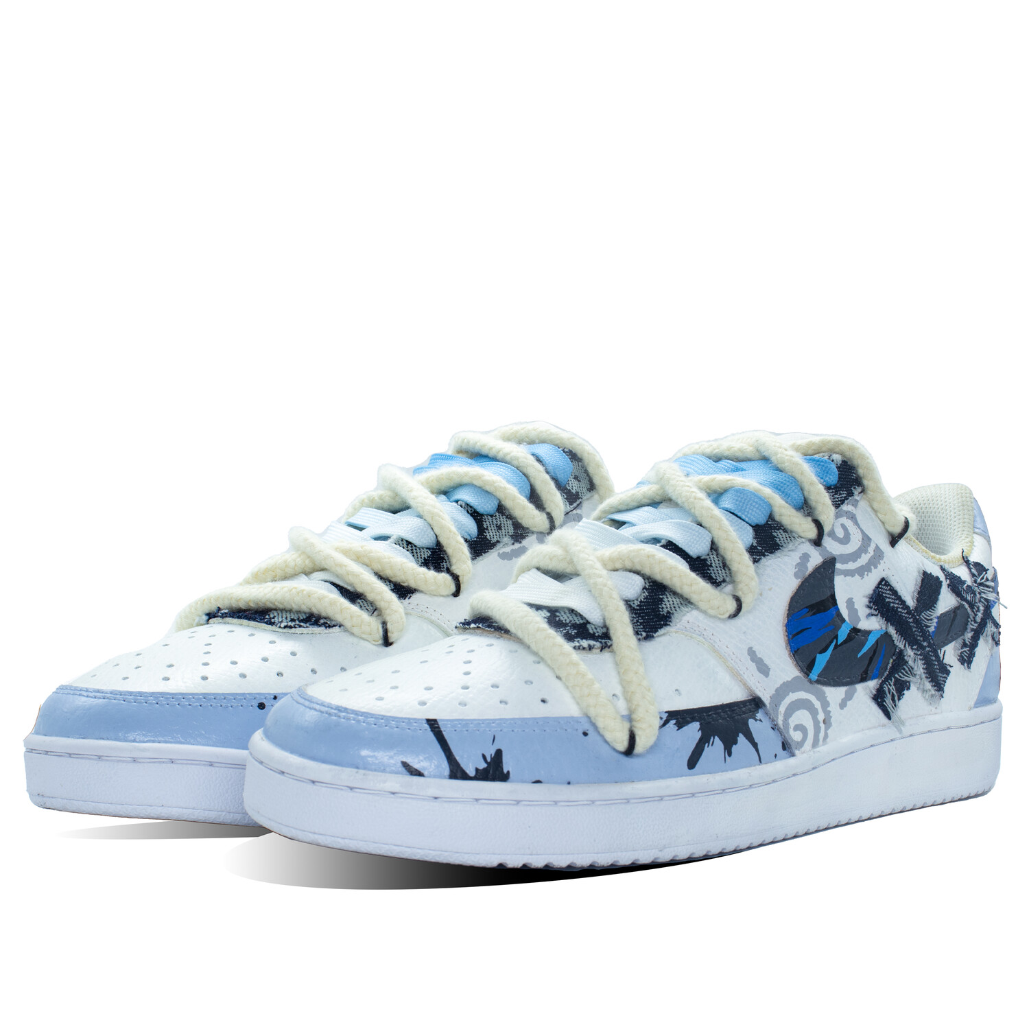 

Кроссовки Nike Court Vision 1 Skateboarding Shoes Men Low-top White/blue, белый/синий
