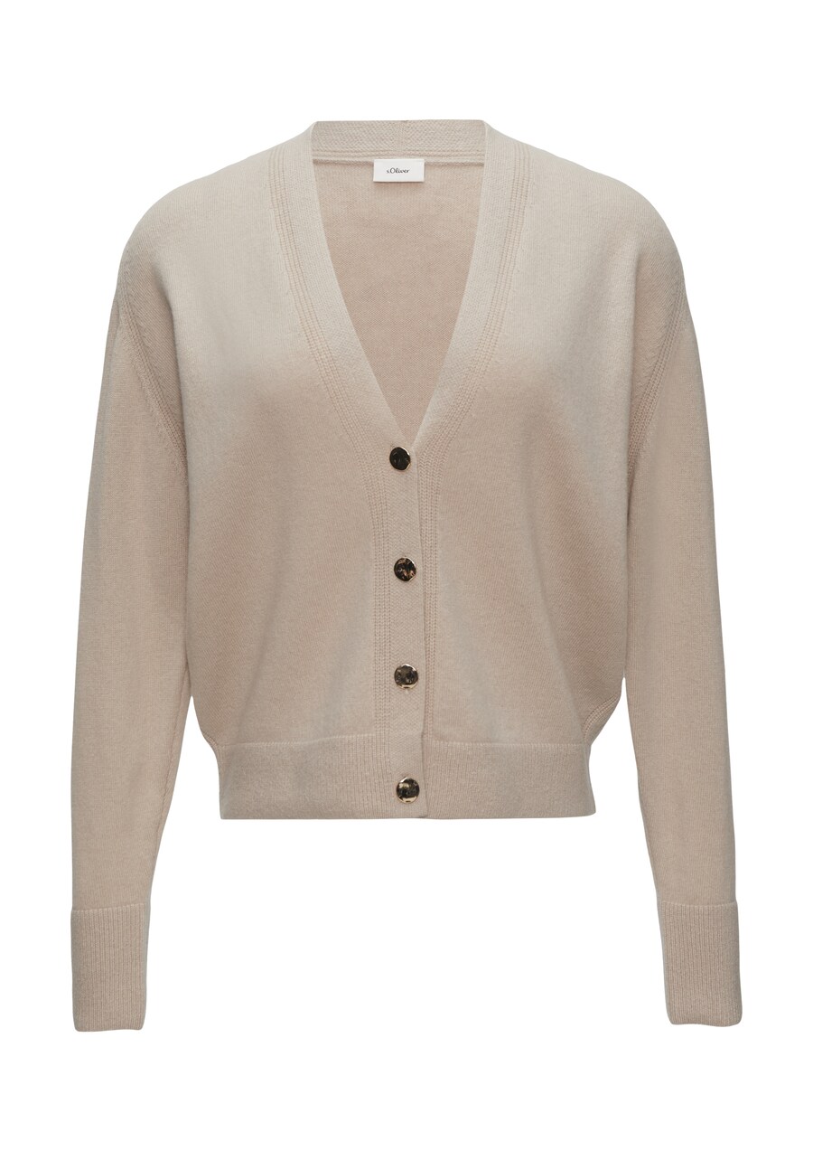 

Вязаный кардиган s.Oliver BLACK LABEL Knit Cardigan, бежевый
