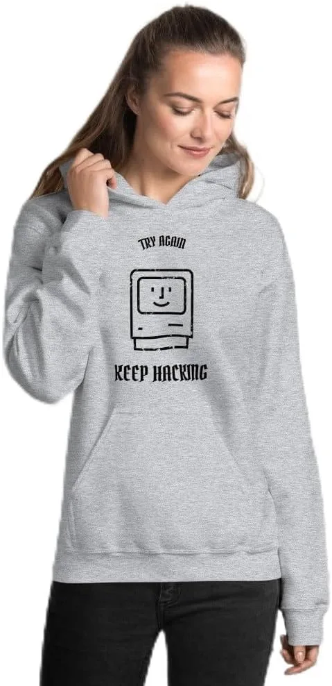 generic Keep hacking - худи с черным принтом