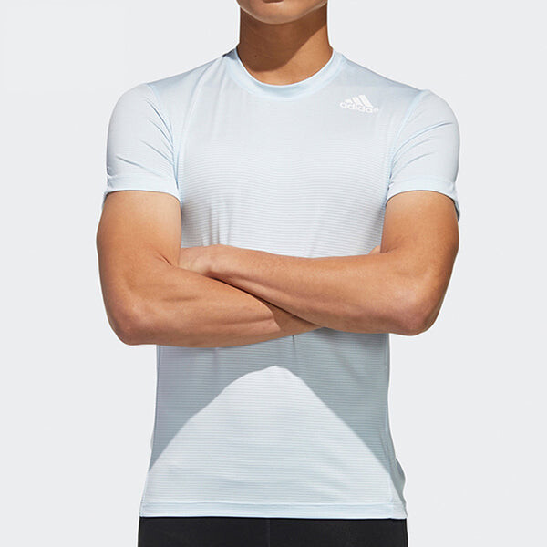 Футболка Adidas Training Sports Short Sleeve Tee 'Light Sky Blue', синий — фото 3
