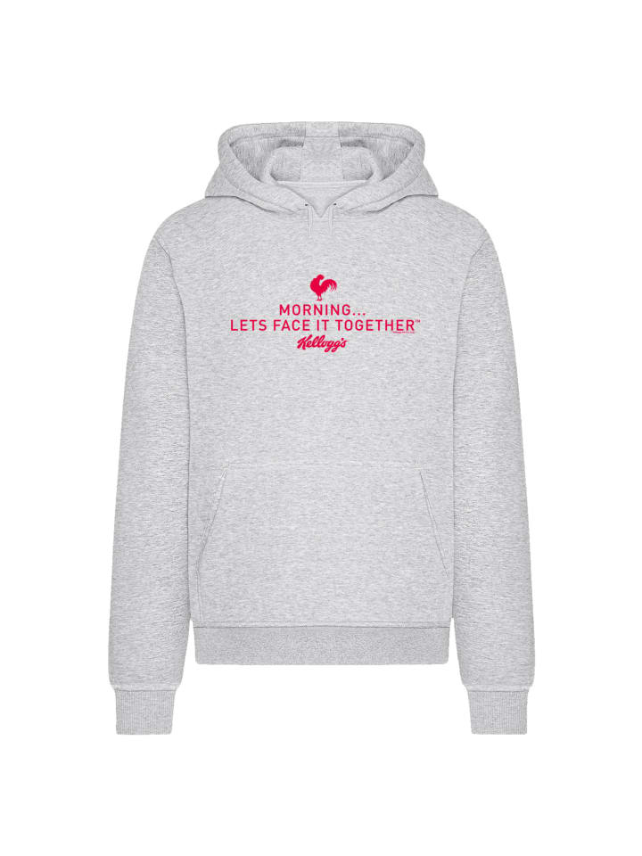 

Худи Kellogg's Breakfast Cereals Morning Lets Face It в сером меланжевом цвете F4NT4STIC