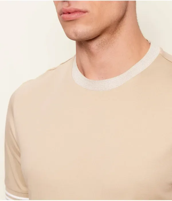 Футболка H-Tessler slim fit Boss, бежевый — фото 4