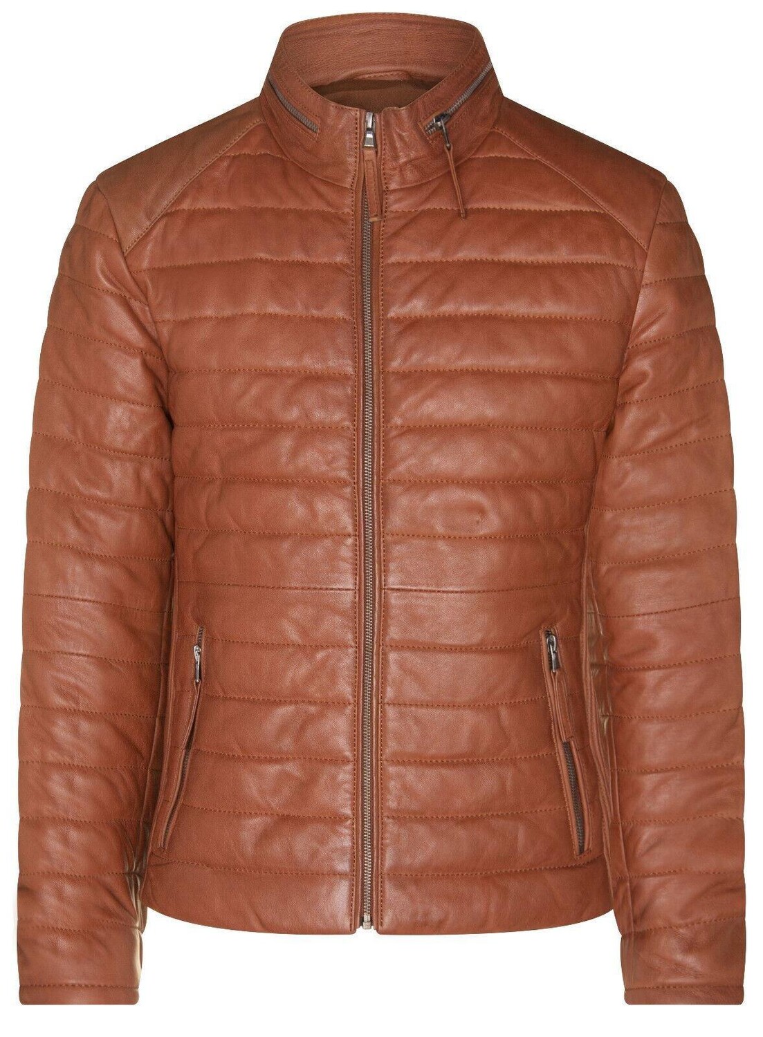 

Стеганая кожаная куртка-пуховик - Таллинн Infinity Leather, коричневый