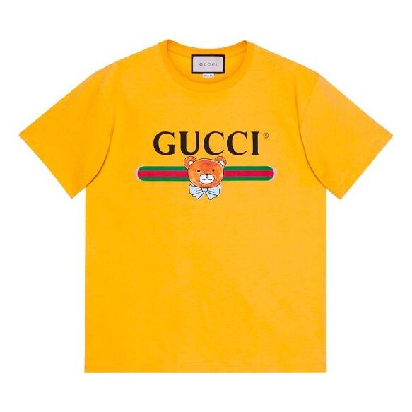 

Футболка kai x crossover ss21 loose round neck short sleeve yellow Gucci, желтый