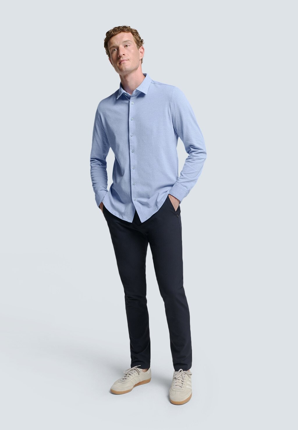 

Рубашка TIMELESS BASICS NO EXCESS, светло-голубой