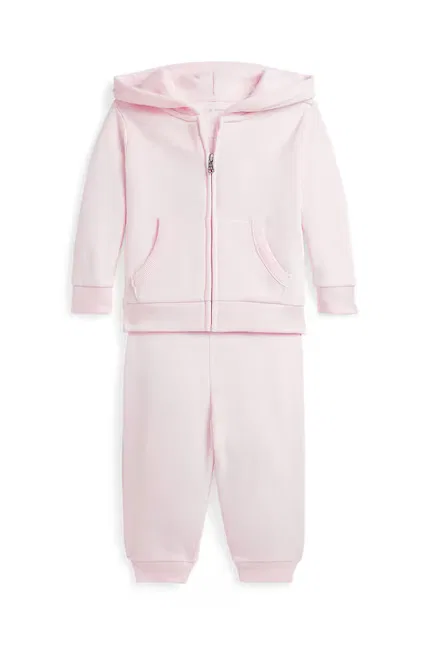Детский костюм из футера Polo Ralph Lauren, розовый