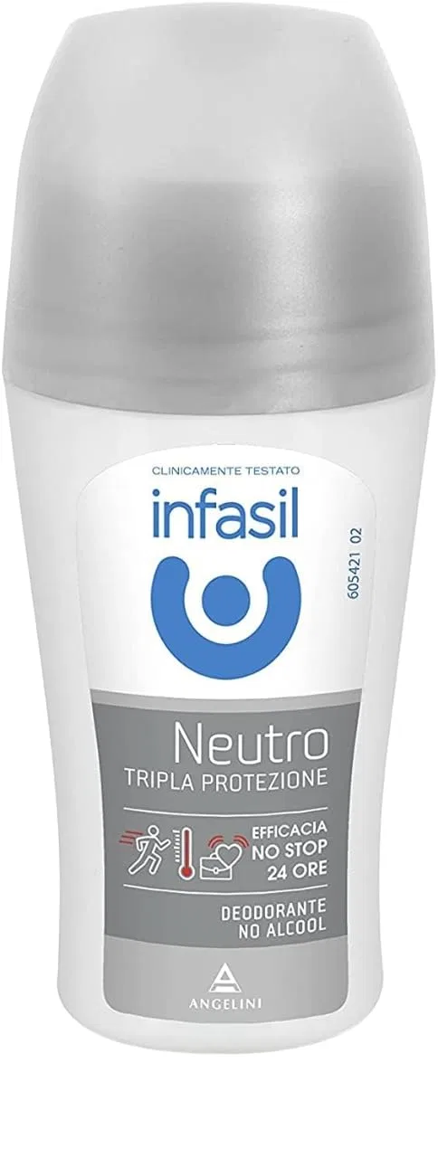 Шариковый дезодорант Infasil Neutral Triple Protection, 50 мл (12 шт.) Beni Culinari — фото 2