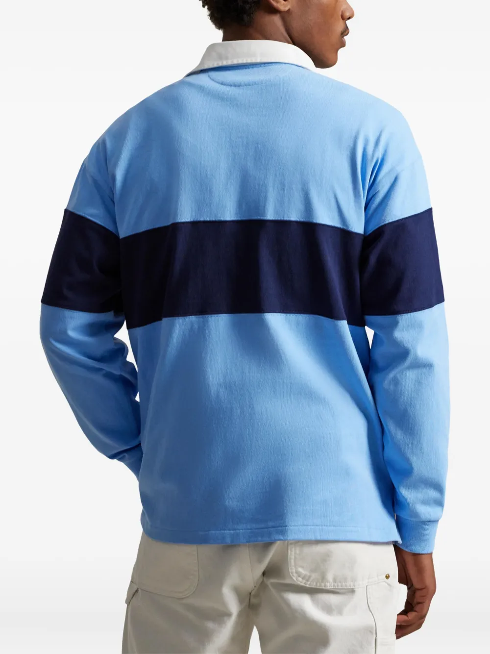 Свитер в стиле колор-блок Polo Ralph Lauren, синий — фото 4