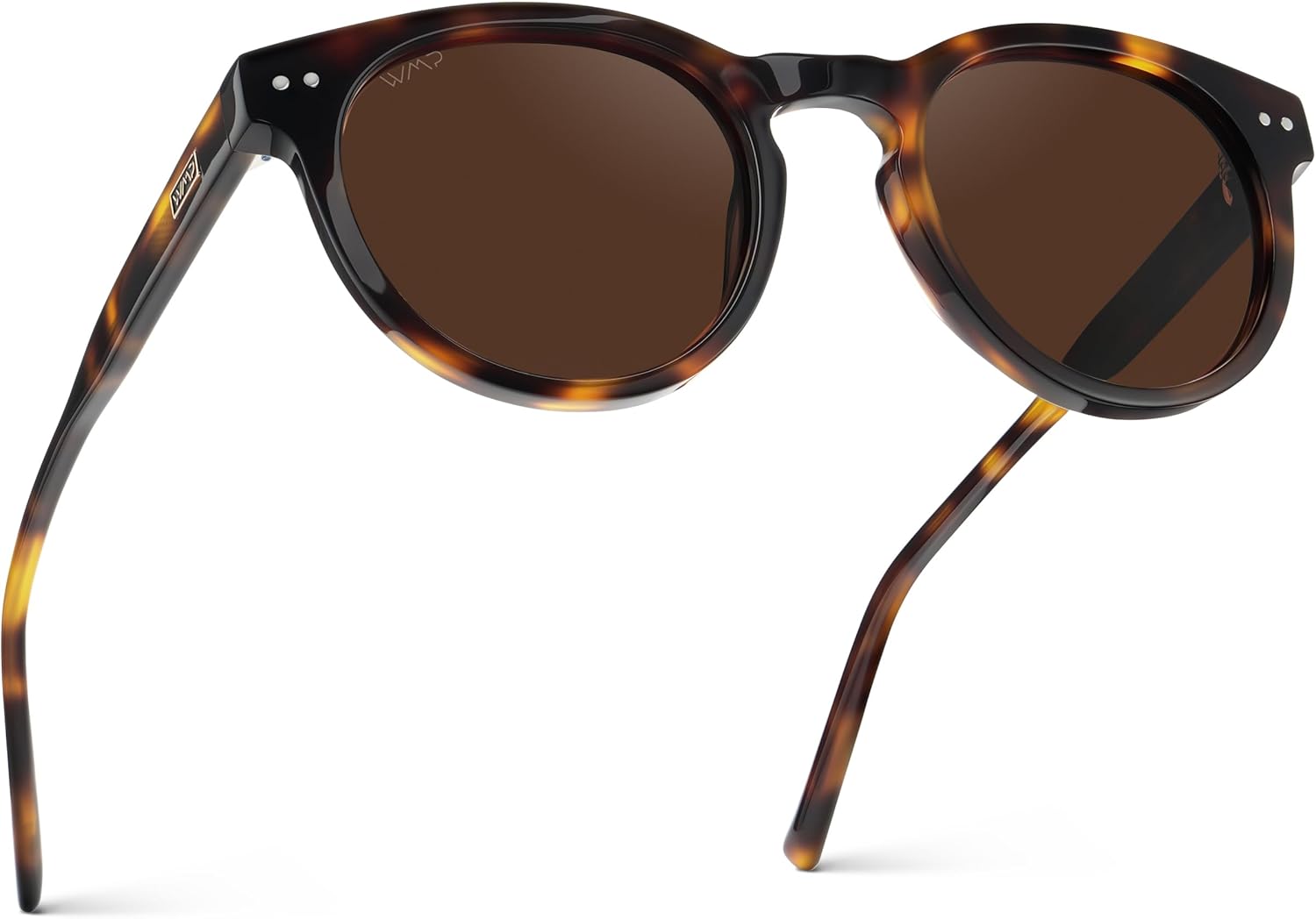 

Женские круглые поляризованные солнцезащитные очки WearMe Pro - ретро-классика, защита UV400, подходят для вождения и повседневного ношения, Brown Tortoise / Dark Brown Lens