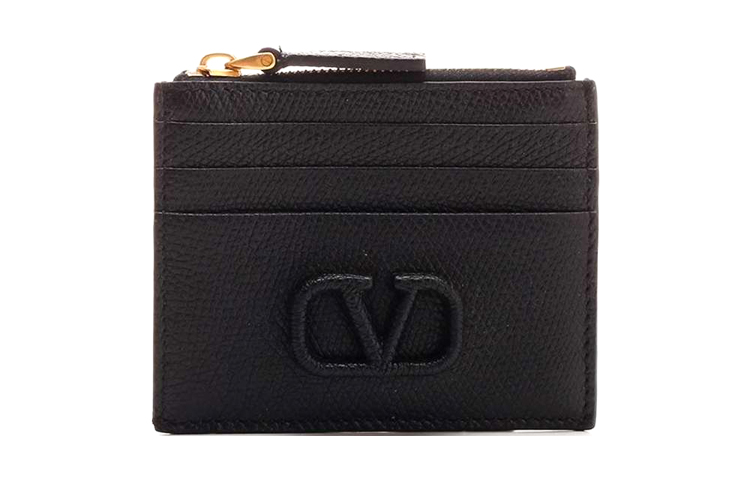 

Кошелек из кожи коровы женский черный Valentino