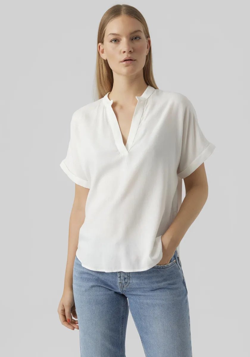 

Блузка-рубашка Vero Moda "VMBEAUTY SS TOP GA NOOS", белый