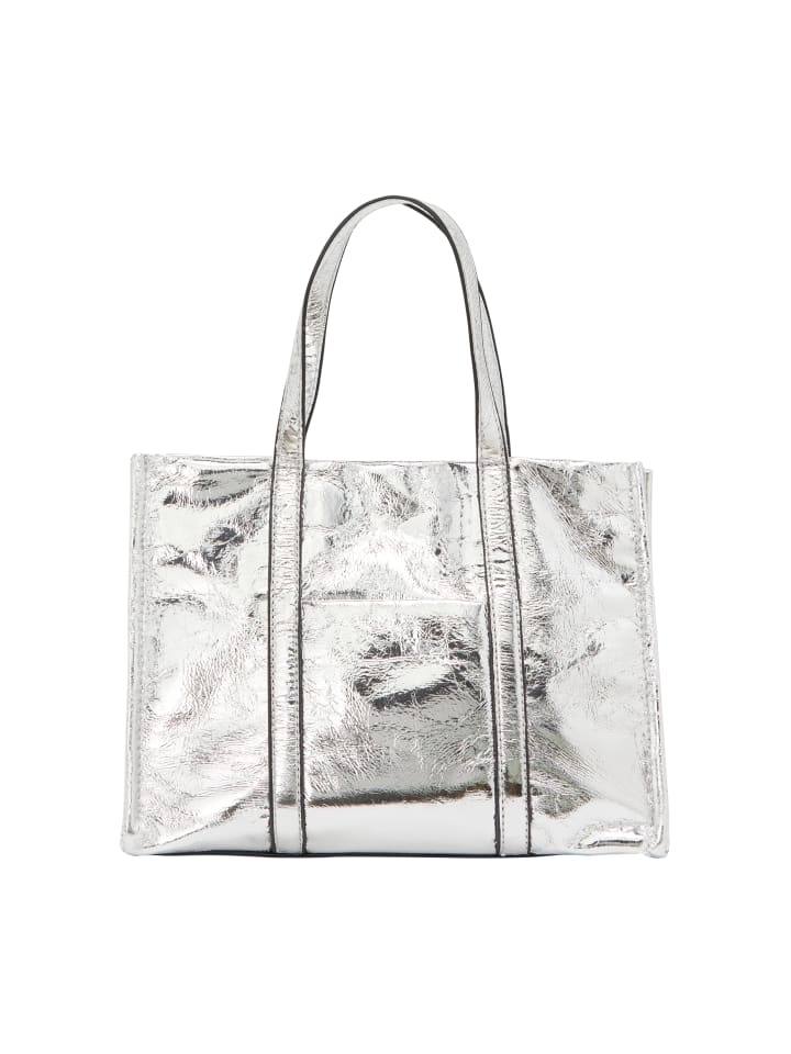 

Женская сумка-тоут серебристого цвета faina