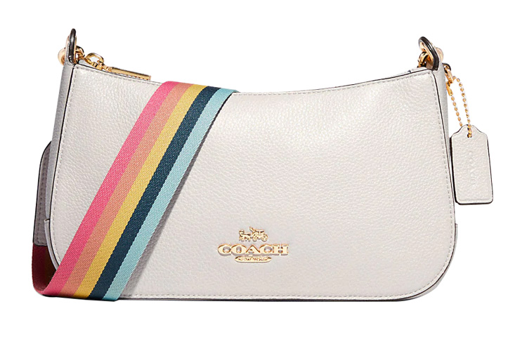 

Сумка через плечо Jes Pebbled Leather среднего размера, женская, белая COACH