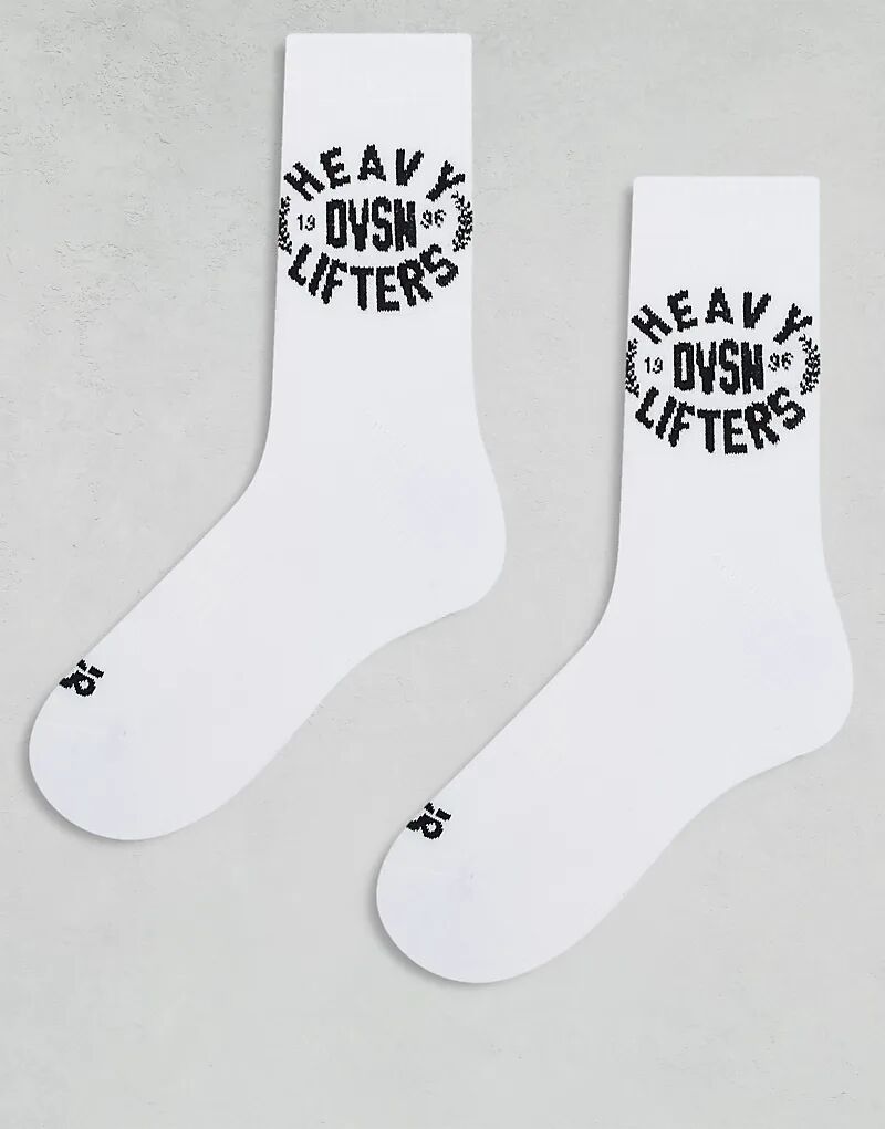 

4505 Носки для тренировок с тяжелой атлетикой, 2 пары, белые