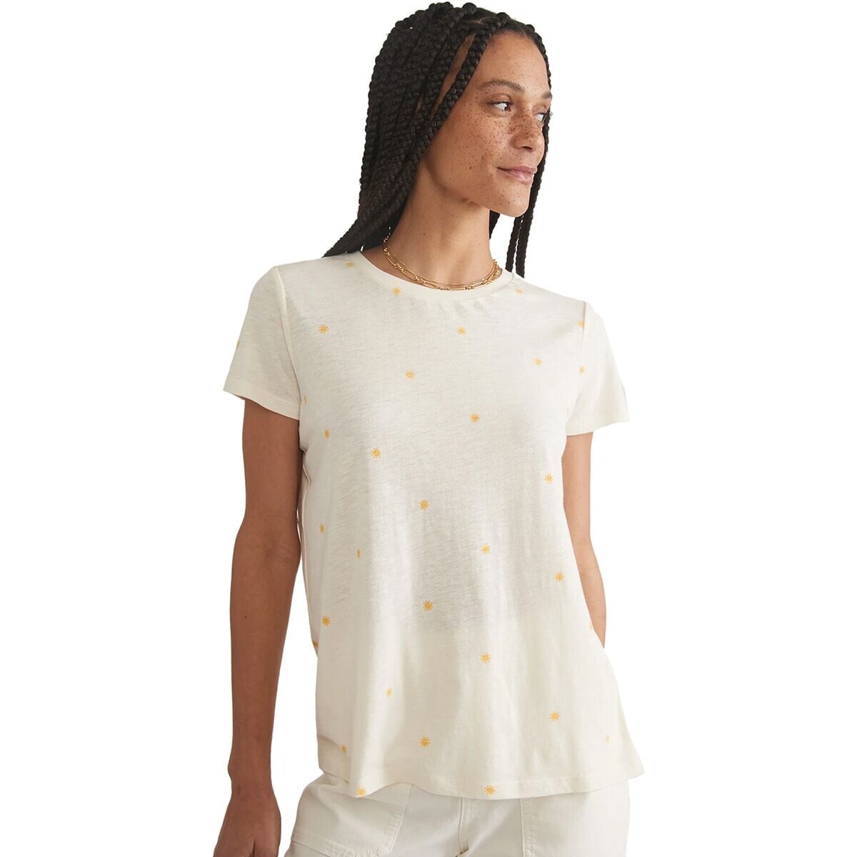 

Футболка swing crew Marine Layer, цвет sun print