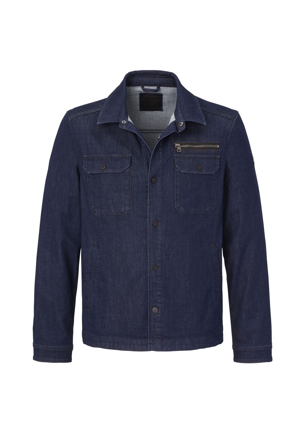 

Легкая джинсовая куртка-рубашка с эко-хлопковой сойкой redpoint, темно-синий