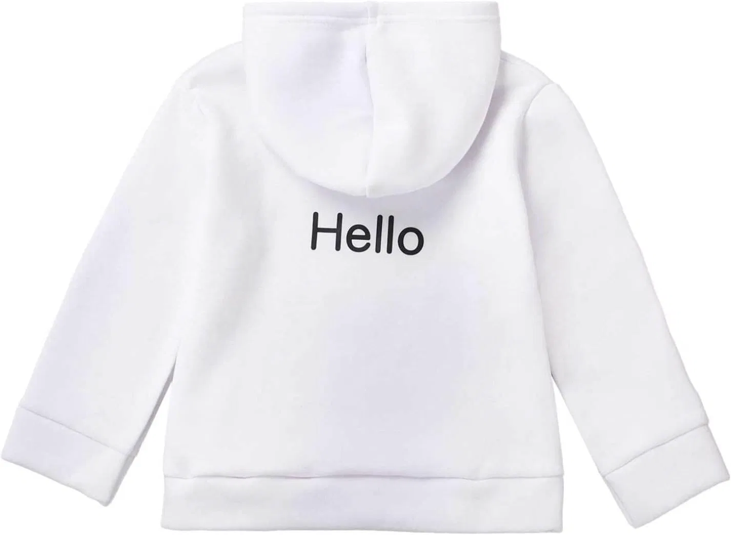 Детский худи с принтом Hello, бренд Hansber, цвет White, размерная сетка 2-7 лет — фото 4