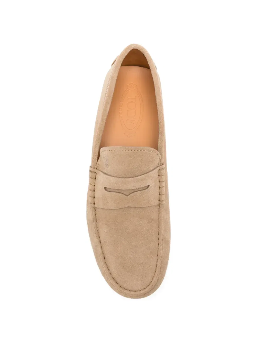 Замшевые пенни-лоферы Gommino TOD'S, бежевый — фото 4