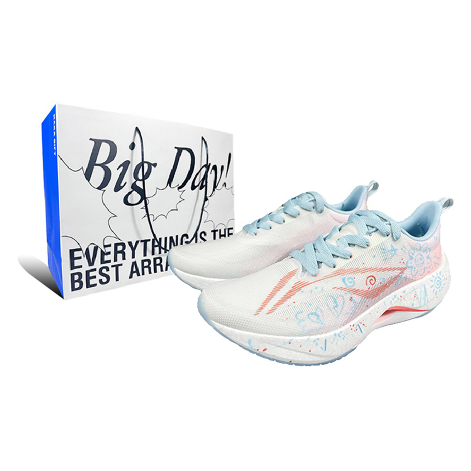 

Кроссовки Super Light 21 женские с низким верхом синего цвета Lining