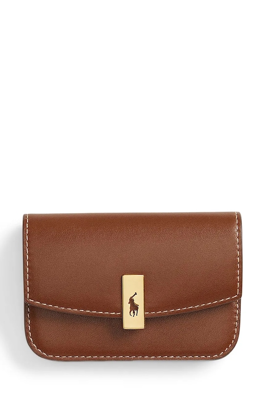 

Кожаный кошелек Polo Ralph Lauren, коричневый