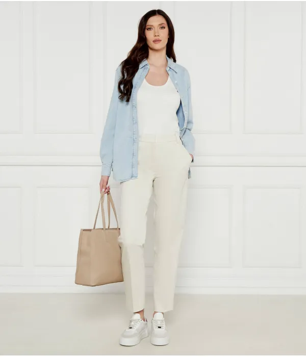 Брюки Tapered fit Calvin Klein, бежевый — фото 2
