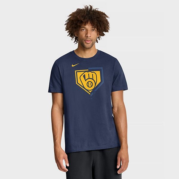 

Мужская синяя футболка milwaukee brewers icon Nike