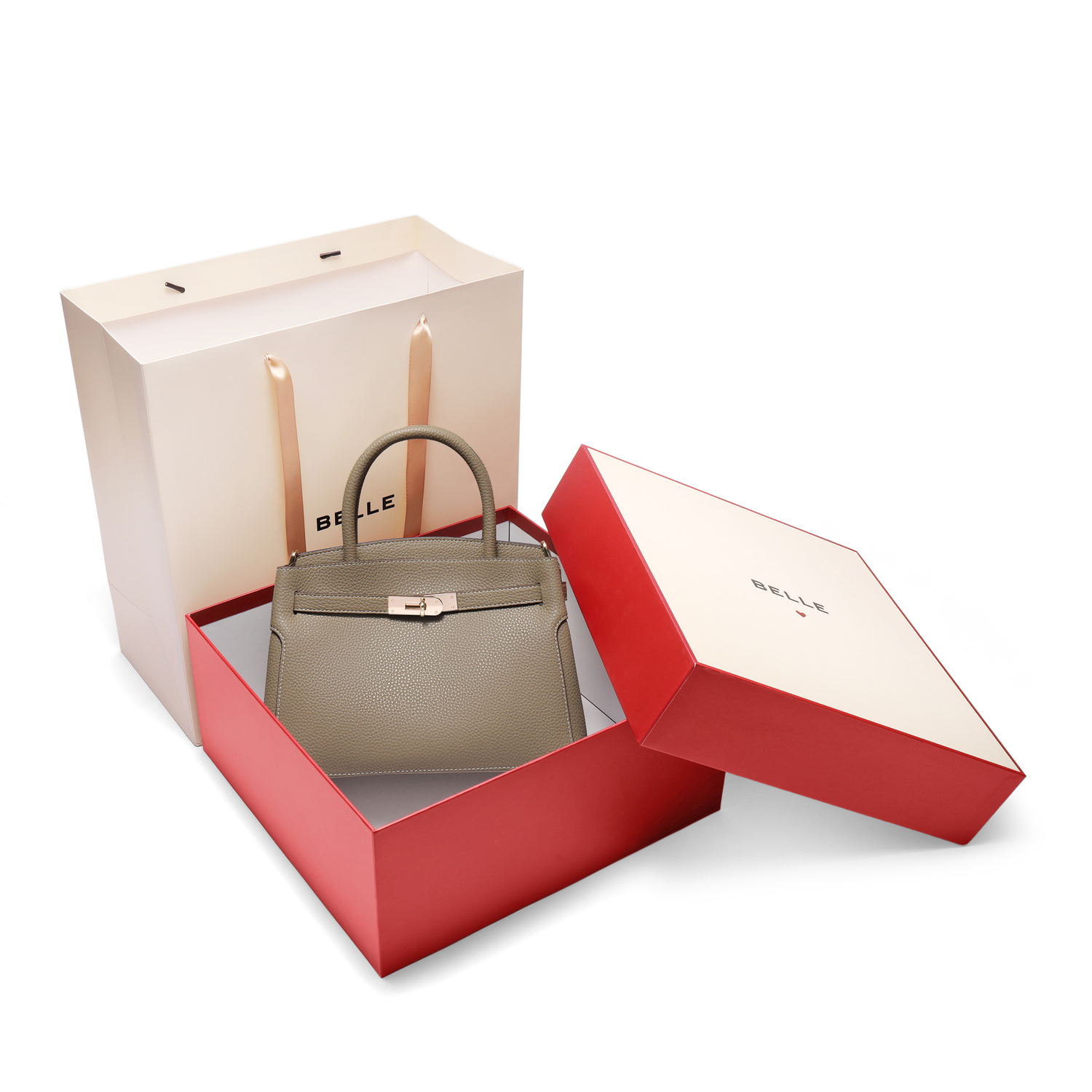 

BELLE Сумка из коровьей кожи среднего размера, Gray (Box)