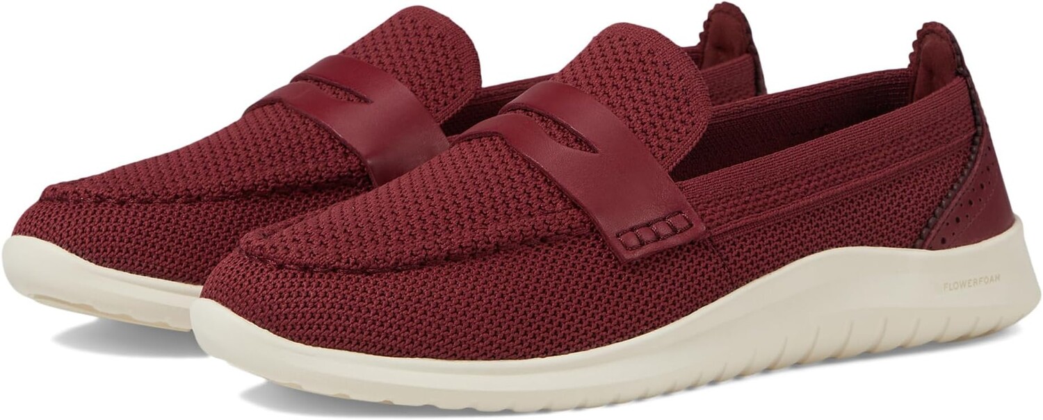 

Лоферы Cole Haan Zerogrand Meritt Stitchlite Loafers, цвет Black Cherry Knit/Ivory