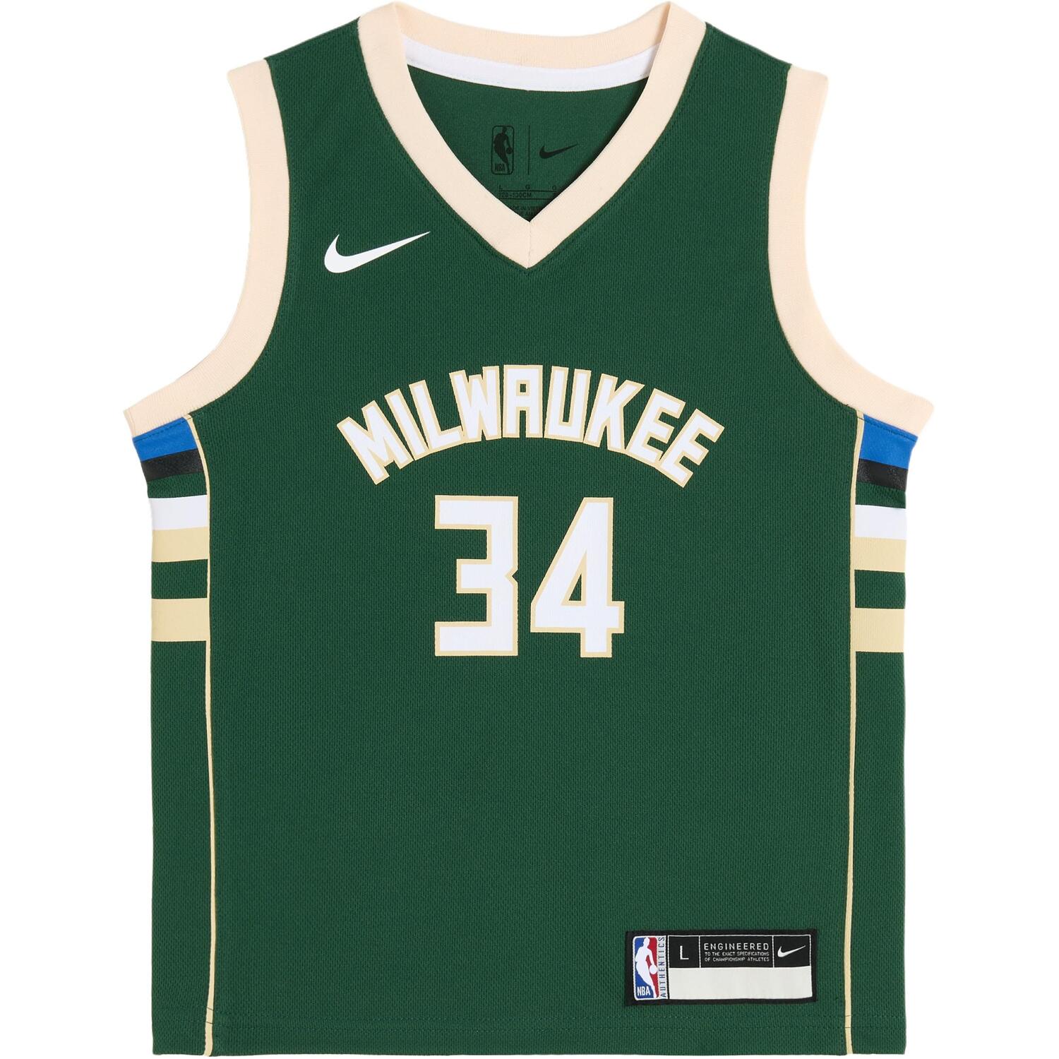 

Nike Футболка NBA Milwaukee Bucks SS25 Fir Green для детей 3-7 лет
