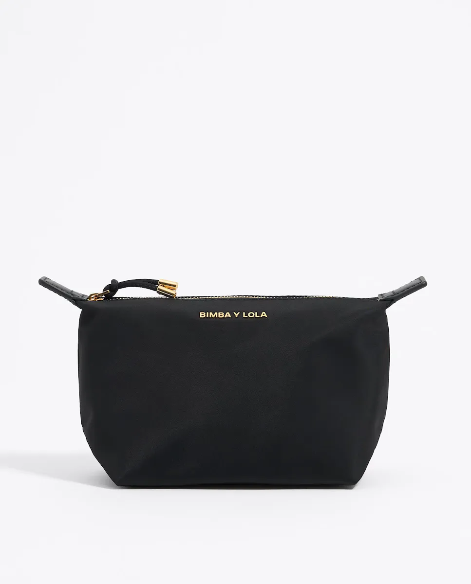 

Маленькая женская косметичка из нейлона трапеции черного цвета Bimba y Lola, черный