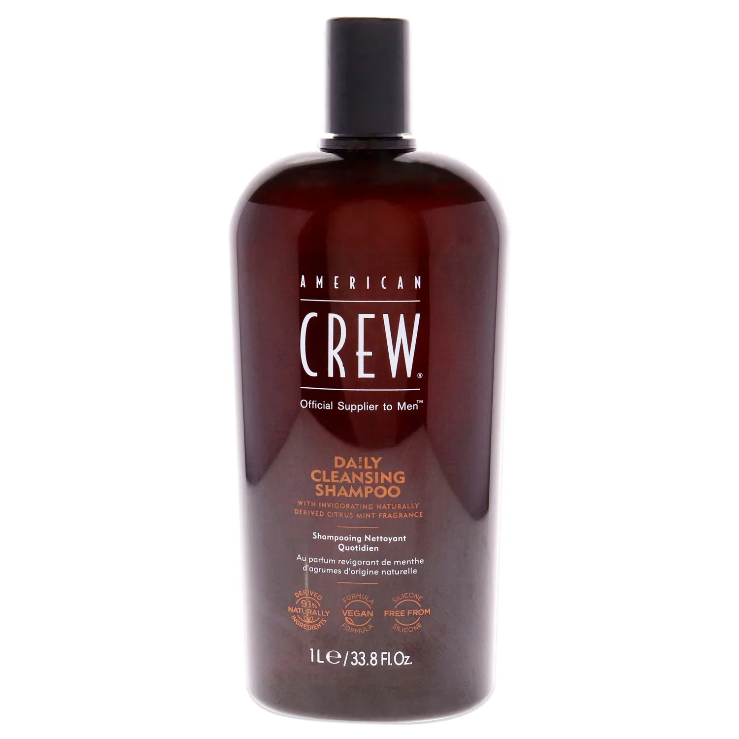 Набор для мужчин American Crew, включающий крем для лица и шампунь для ежедневного очищения - 2 предмета: крем (85 г) и шампунь (950 мл), Clear — фото 3