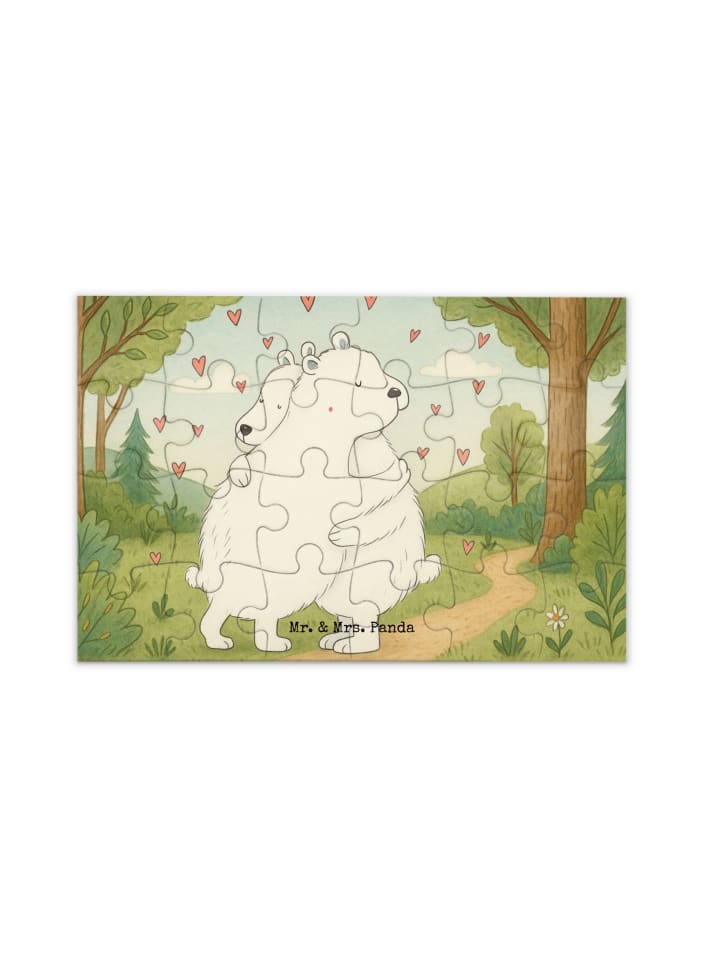 

Mr. & Mrs. Panda Дизайн пазла «Белый медведь, обнимающий кого-то» (без слов), белый