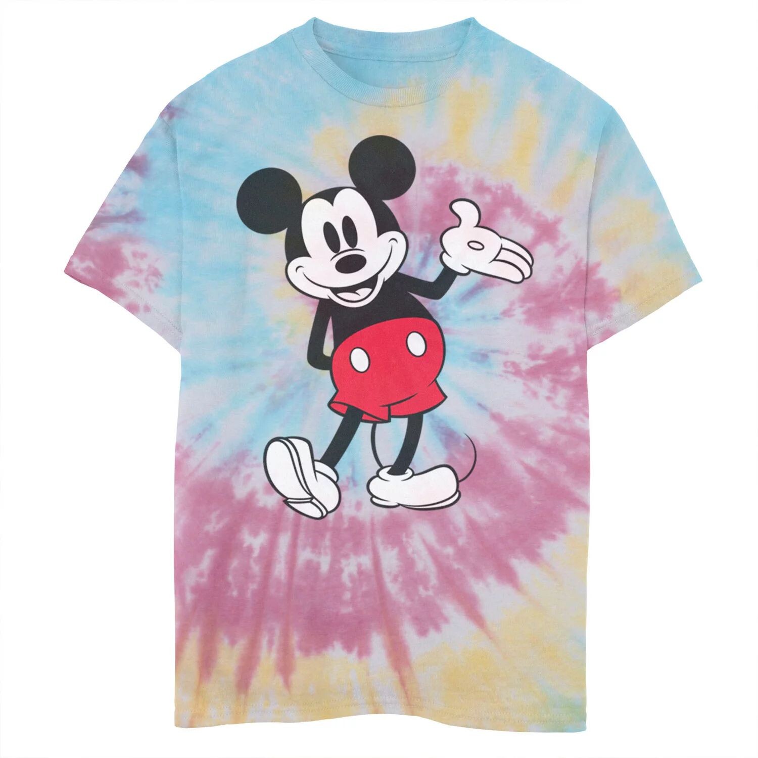 

Футболка Disney с изображением Микки Мауса и откровенным портретом Tie Dye для мальчиков 8–20 лет Disney