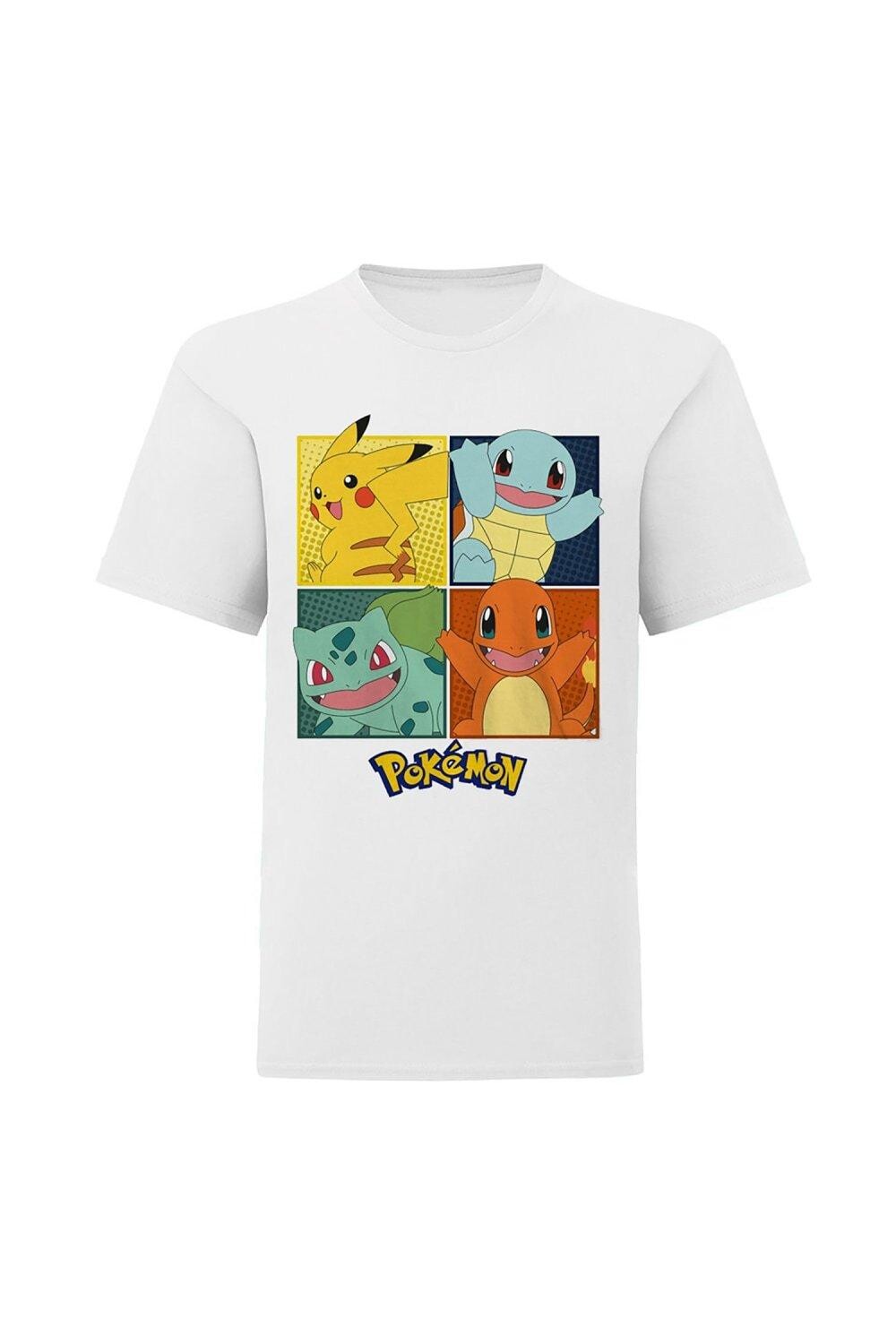 

Футболка с квадратами Pokemon, белый