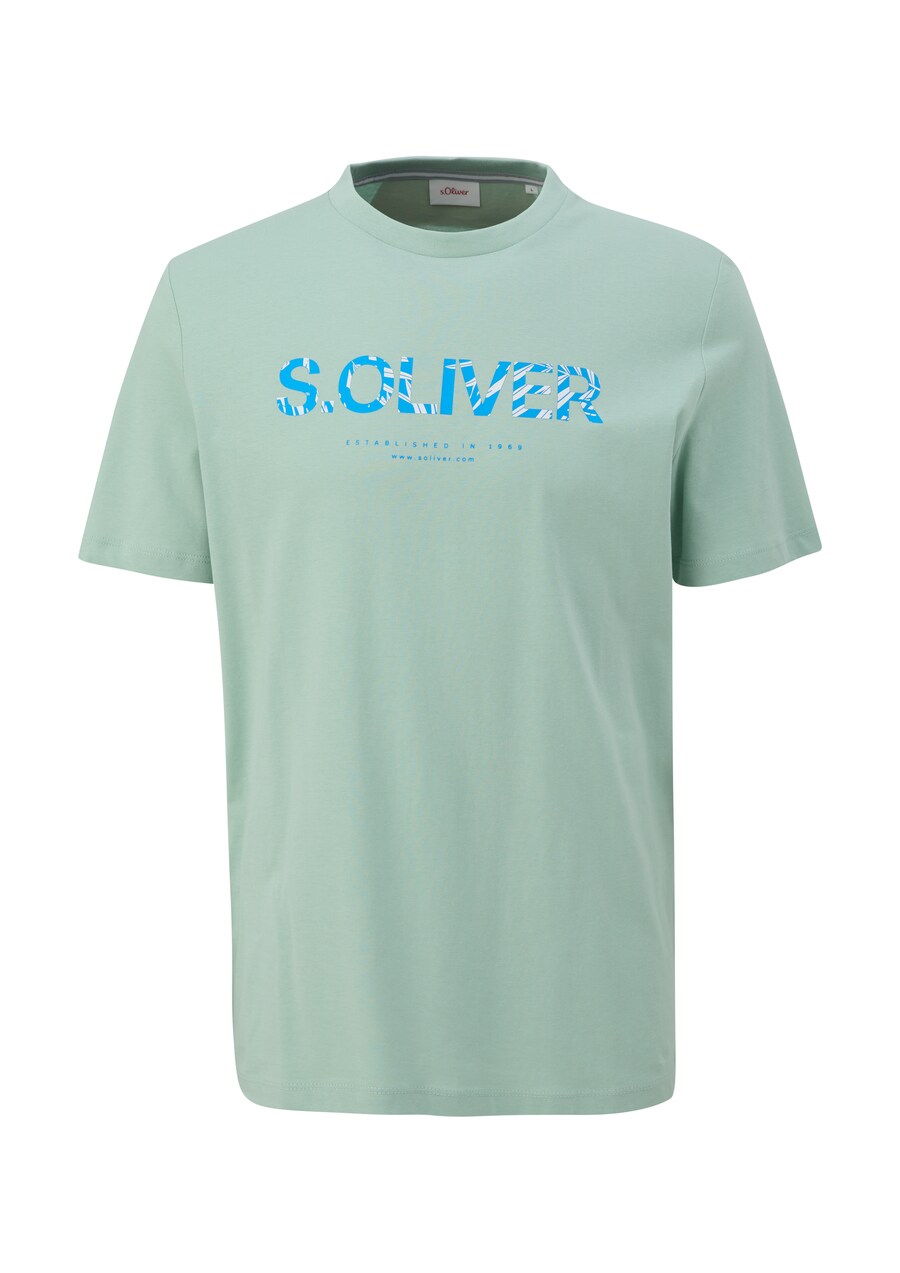

Классическая футболка s.Oliver Shirt, цвет mint/light green