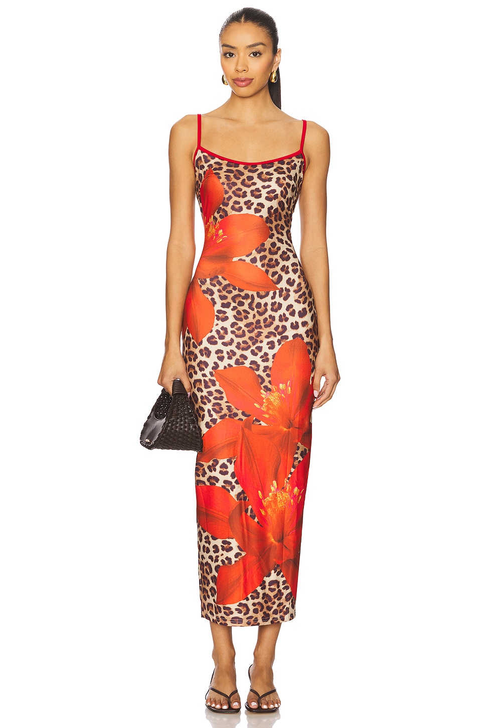 

Миди-платье "Victoria" от Runaway The Label, leopard floral