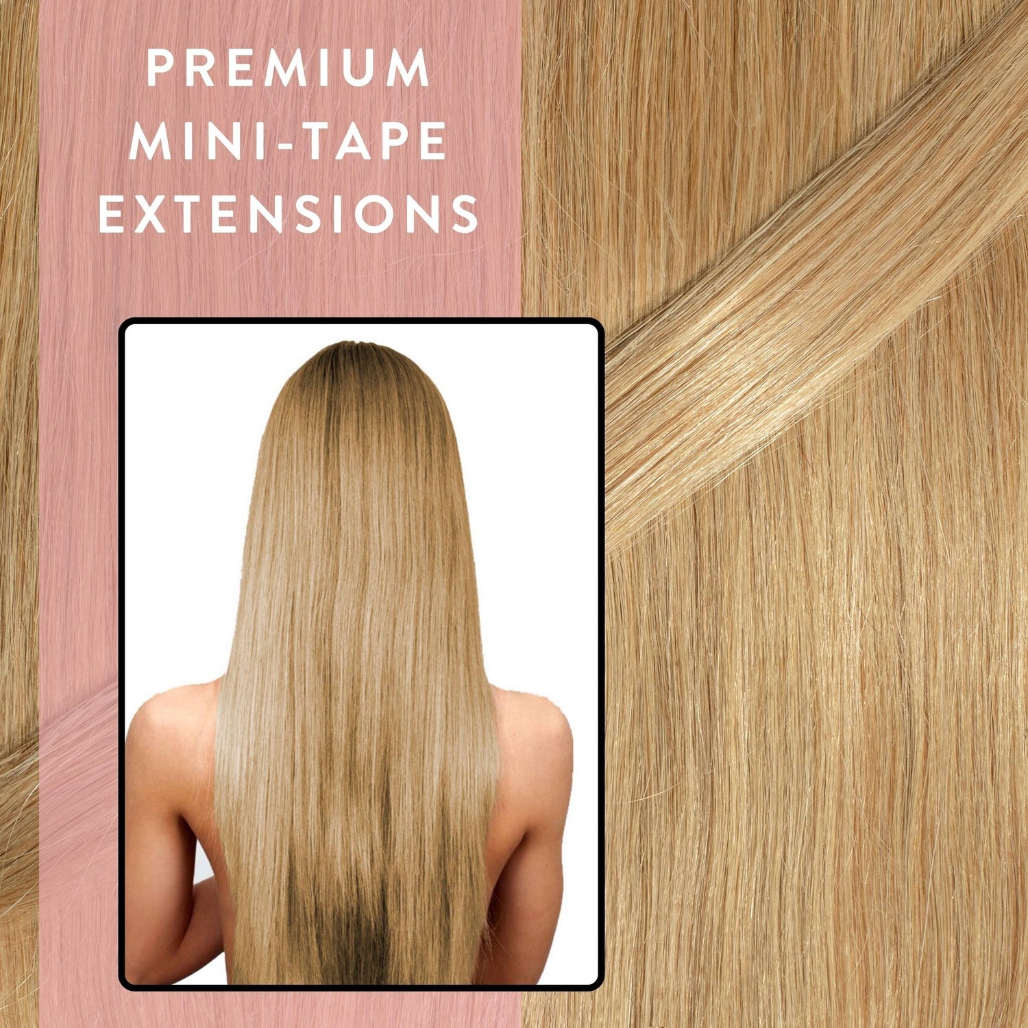 Накладные волосы mini tape extensions premium echthaar #9/31 lichtblond gold-asch Hair2Heart, 50cm, количество 12 шт. — фото 2