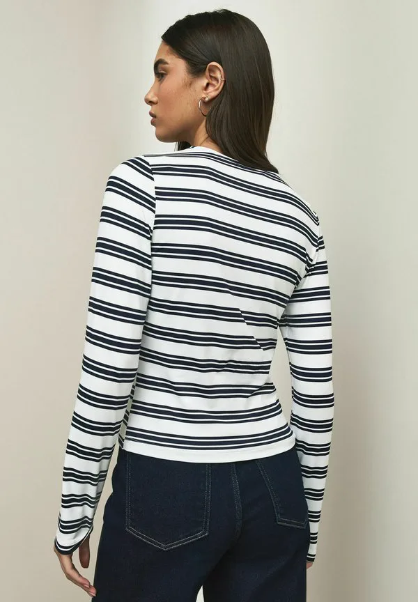 Топ с длинными рукавами Next, Navy/White Stripe — фото 3