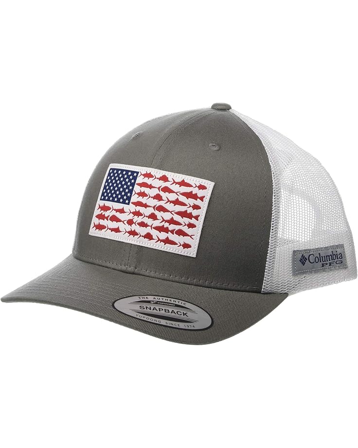 

Бейсболка Columbia PFG Mesh Snapback Fish Flag Ball Cap, цвет Titanium/White