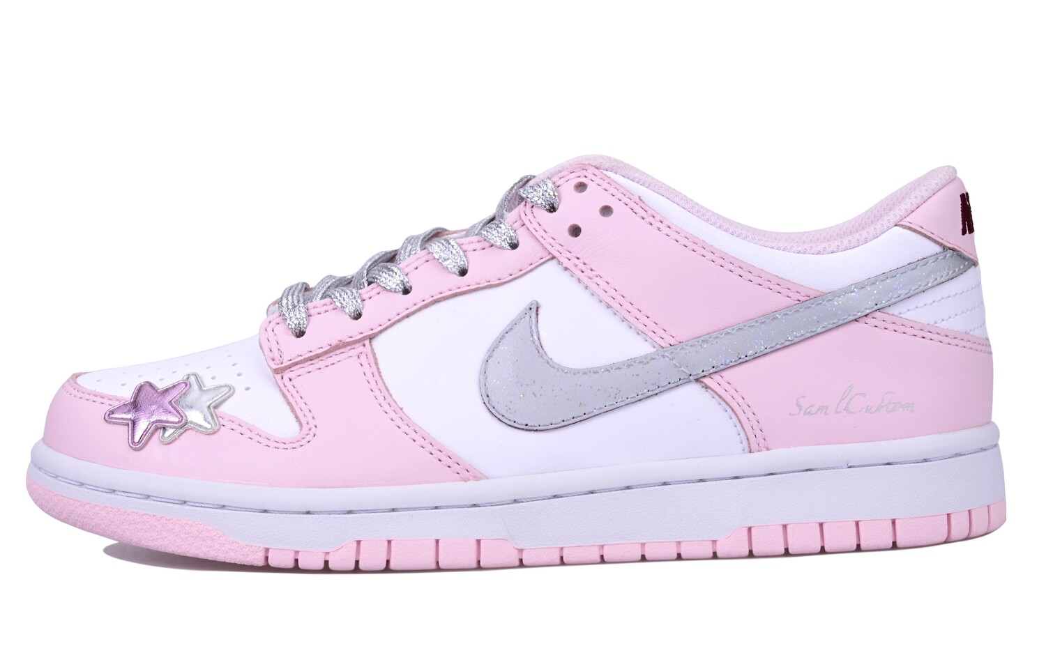 

Кроссовки Nike Dunk Skateboarding Shoes Women's Low-top White/pink/silver, розовый