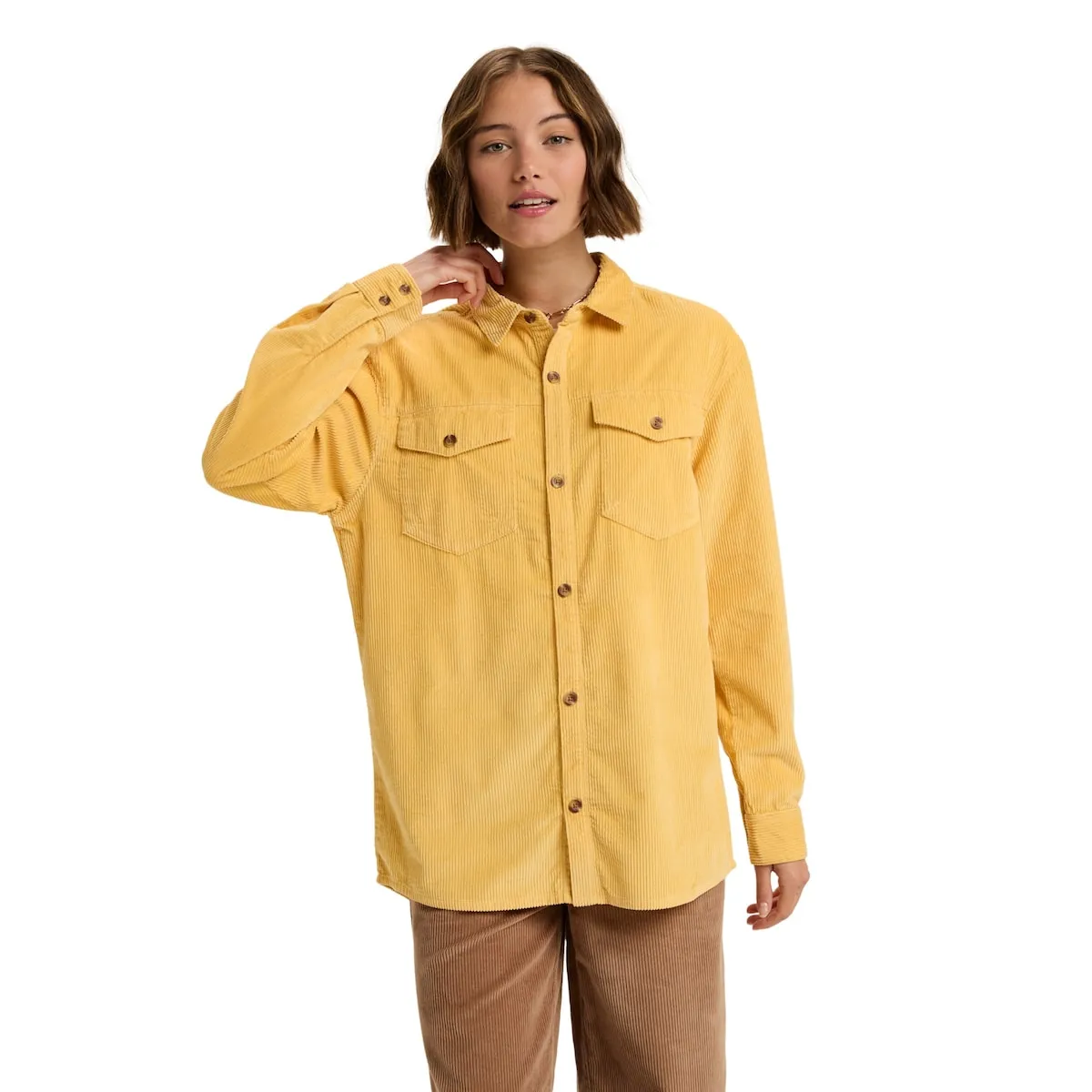 

Женская рубашка Let It Go Cord Roxy, желтый