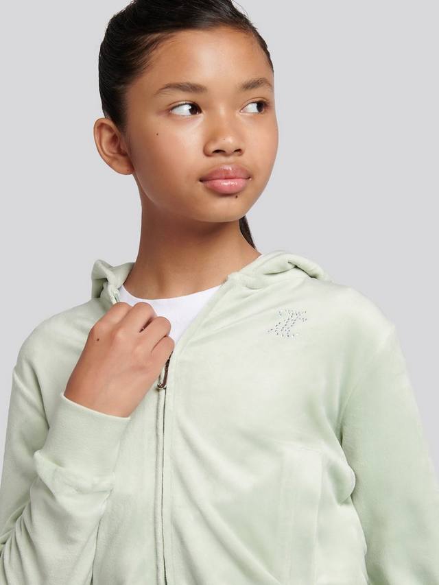 Детская худи с молнией Arch Juicy Couture, Frosty Green — фото 3