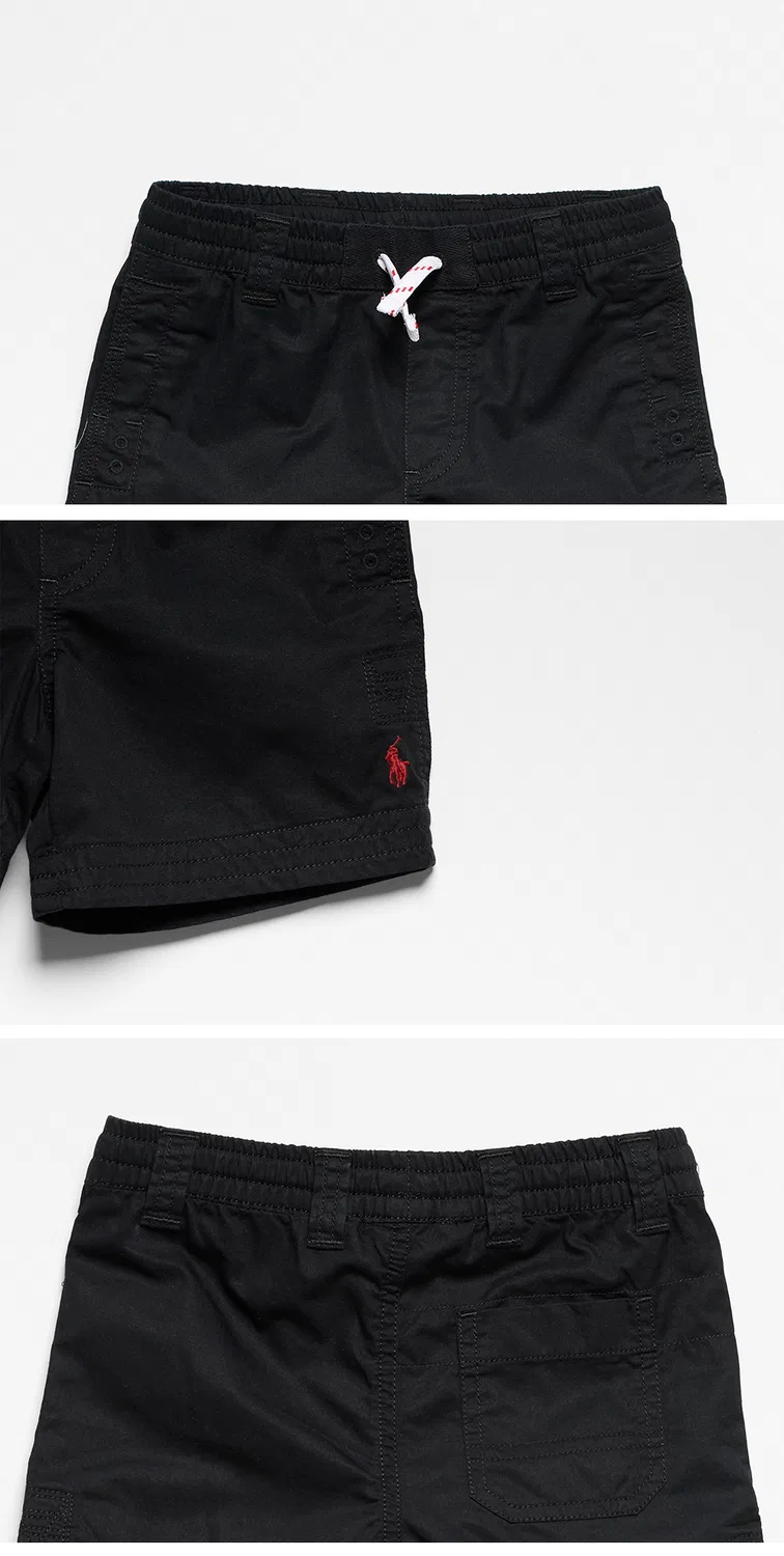 Детские хлопковые чиносы на шнурке чёрные от Polo Ralph Lauren Children — фото 4
