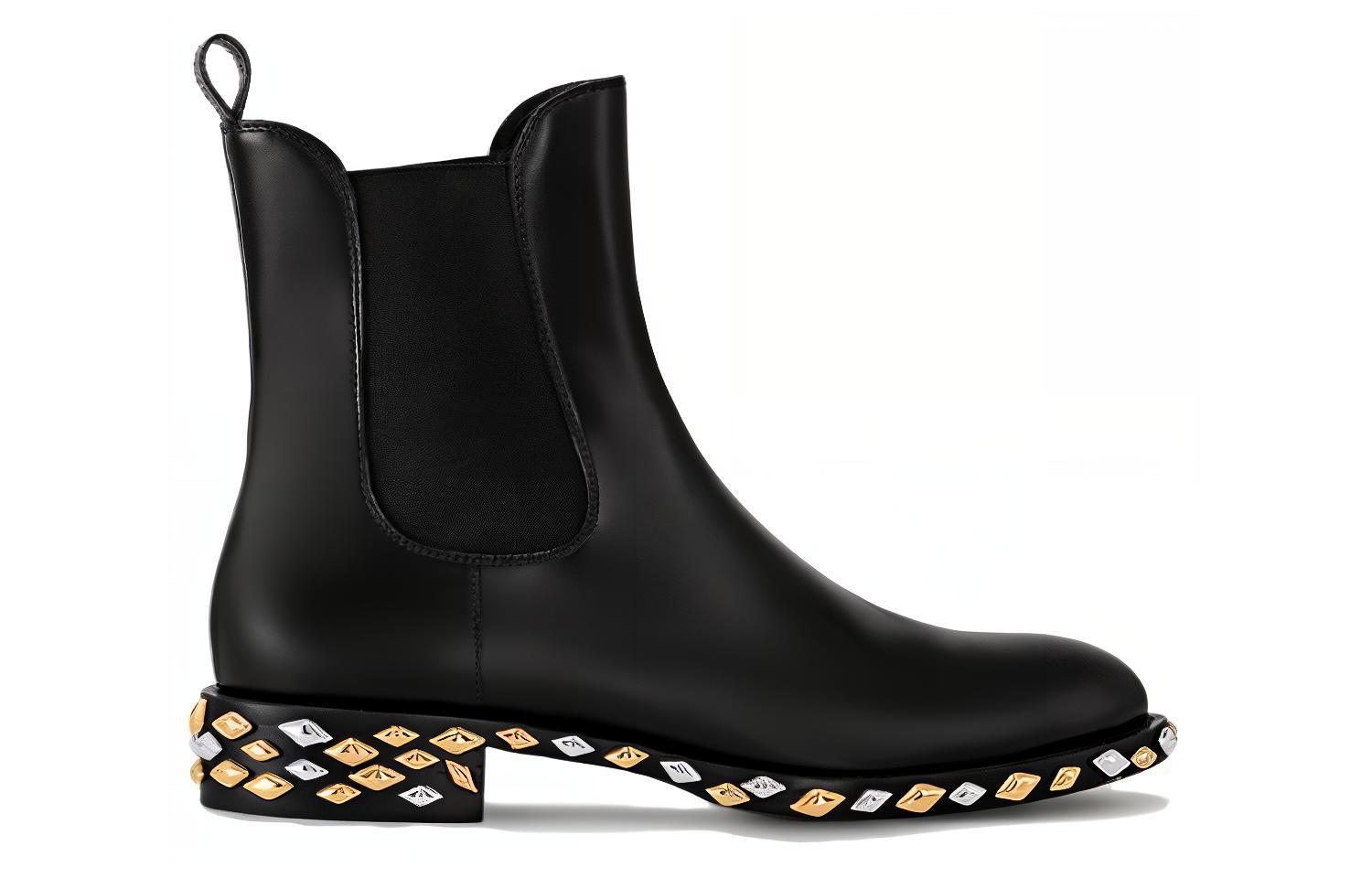 BROADWAY Короткие Челси Ботинки 2 см Женские Черные LOUIS VUITTON