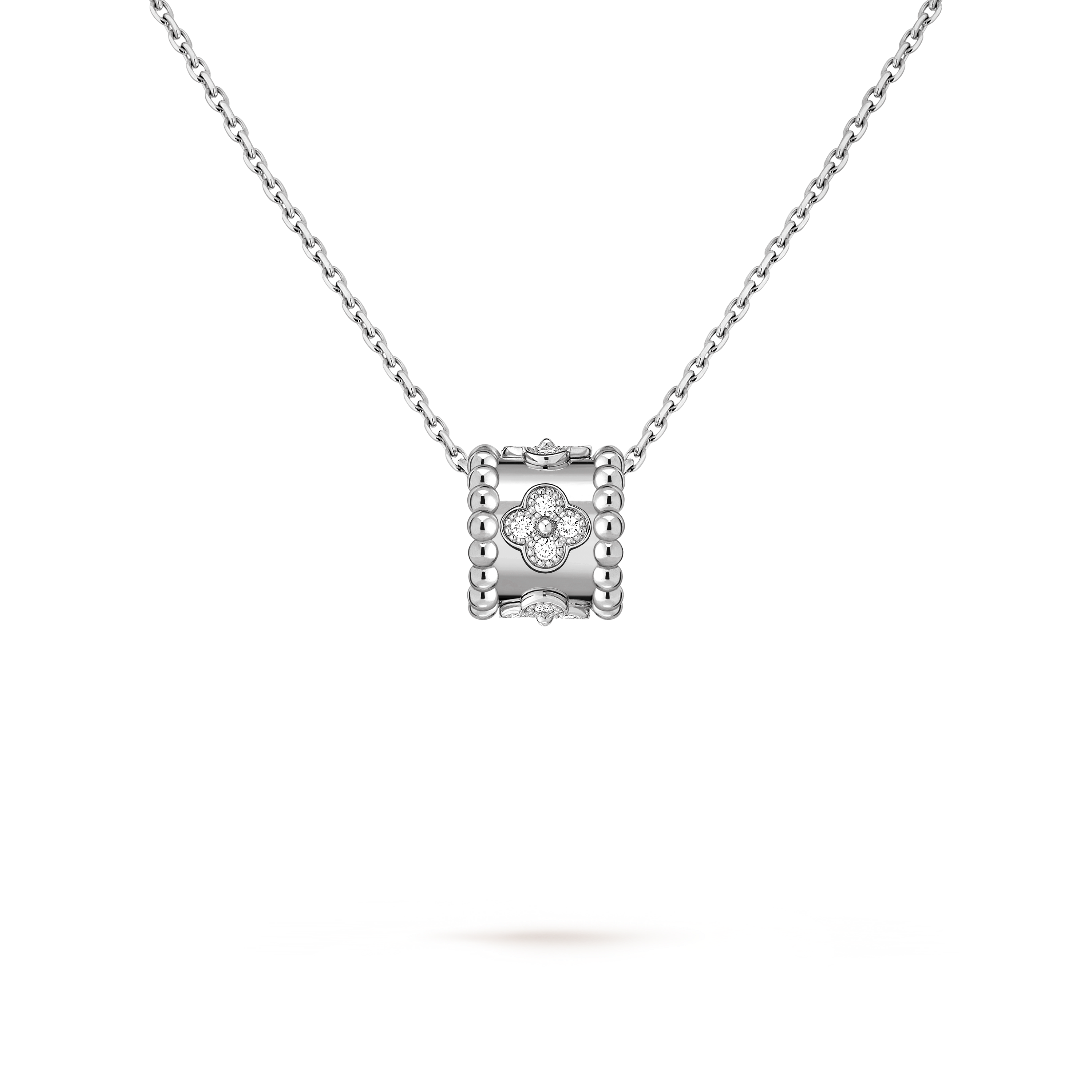 

Кулон Van Cleef & Arpels Perlée clovers, белое золото 18 ct, бриллиант