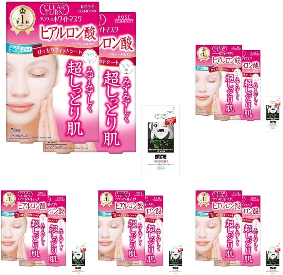 Маска для лица Clear Turn White Mask с гиалуроновой кислотой, 10 шт.