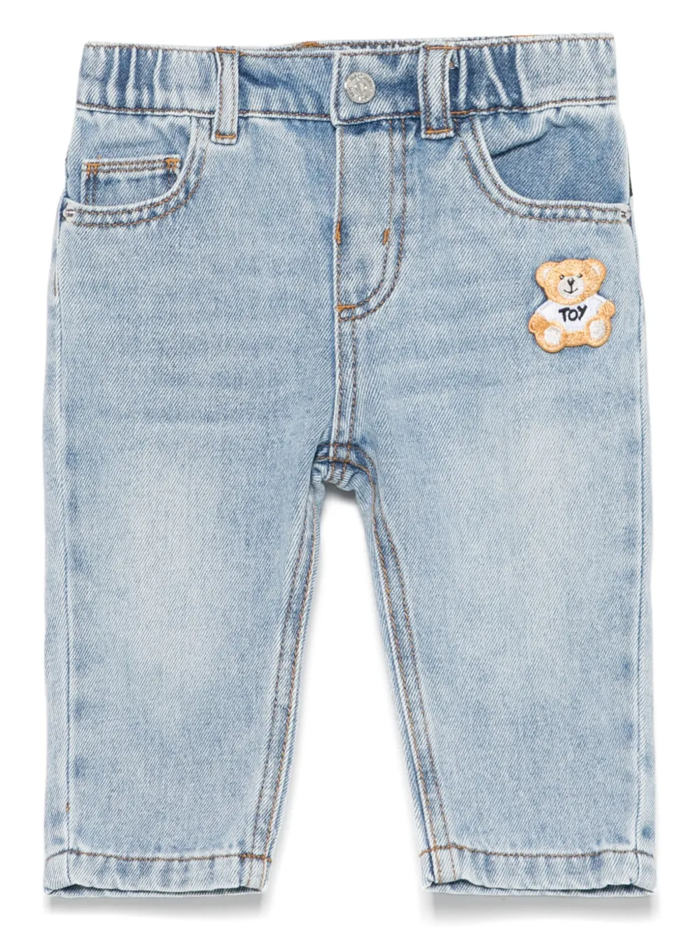 

Джинсы с вышивкой Teddy Bear Moschino Kids, синий