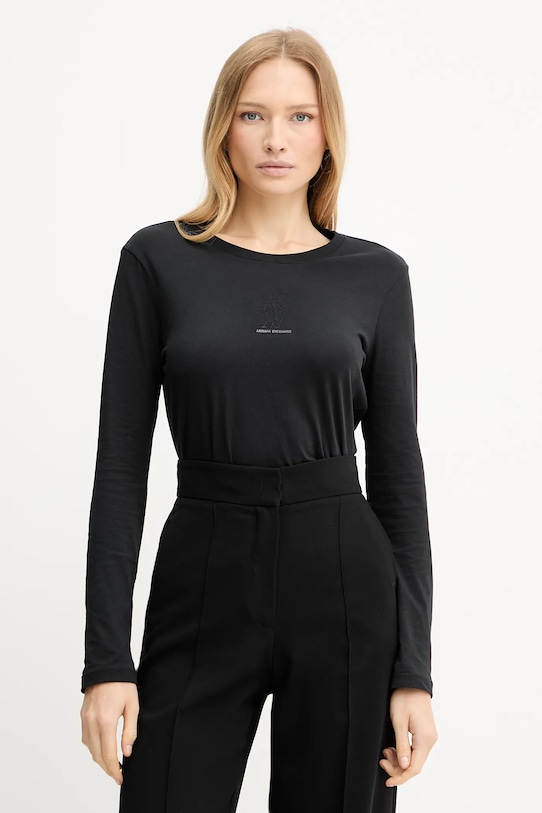 

Хлопковая водолазка Armani Exchange, черный
