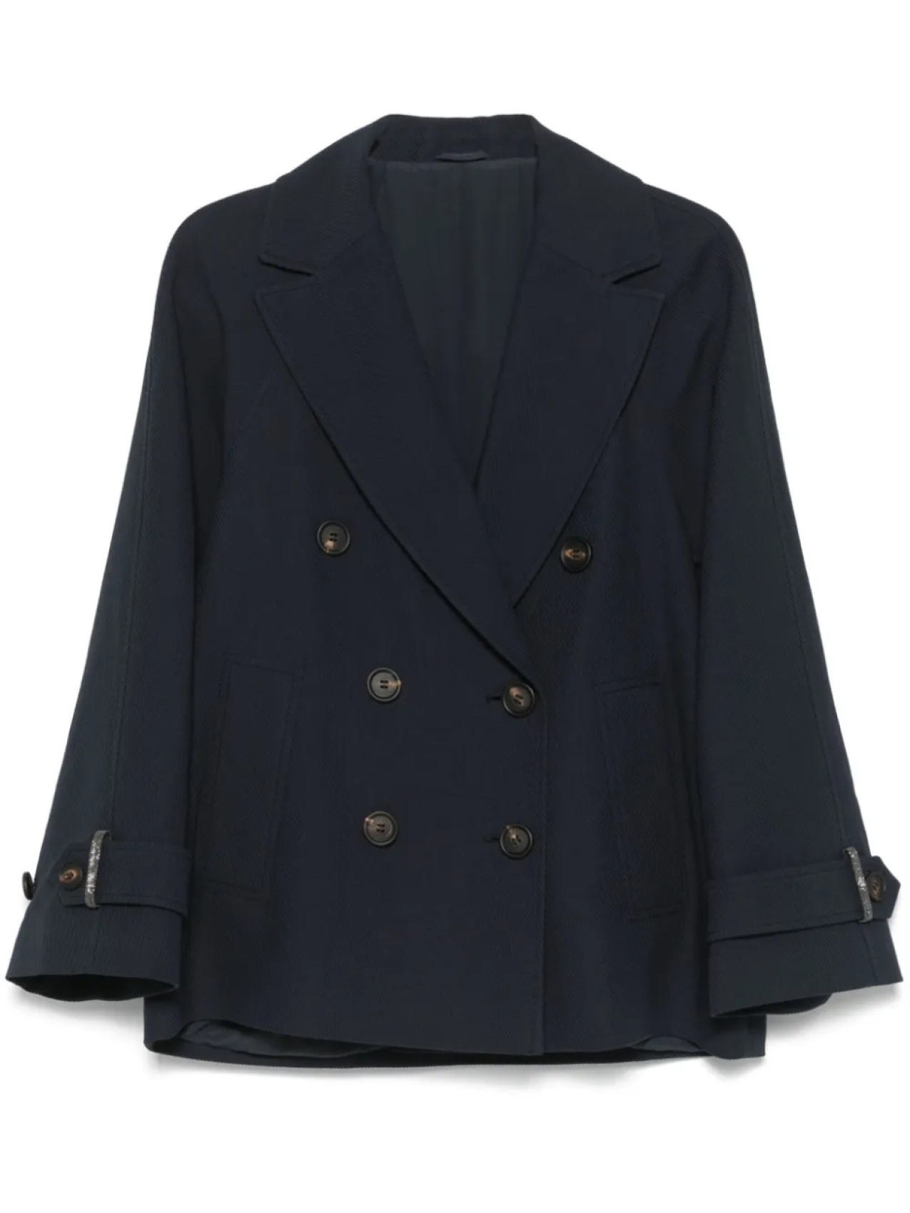 

Двубортный пиджак Brunello Cucinelli, синий